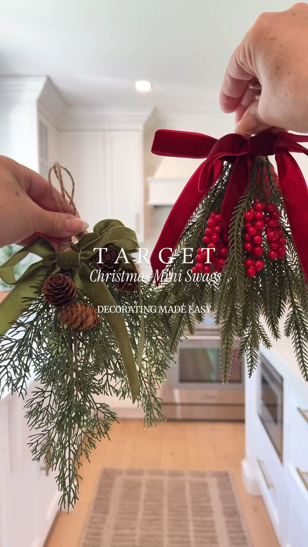 These mini Christmas swags from Target are an affordable and easy way to decorate your kitchen for the holidays! ❤️ Available in sets of 4.

#LTKFindsUnder50 #LTKHome #LTKSeasonal #LTKSeasonal #LTKFindsUnder50 #LTKHome


#LTKHoliday #LTKSeasonal #LTKHome