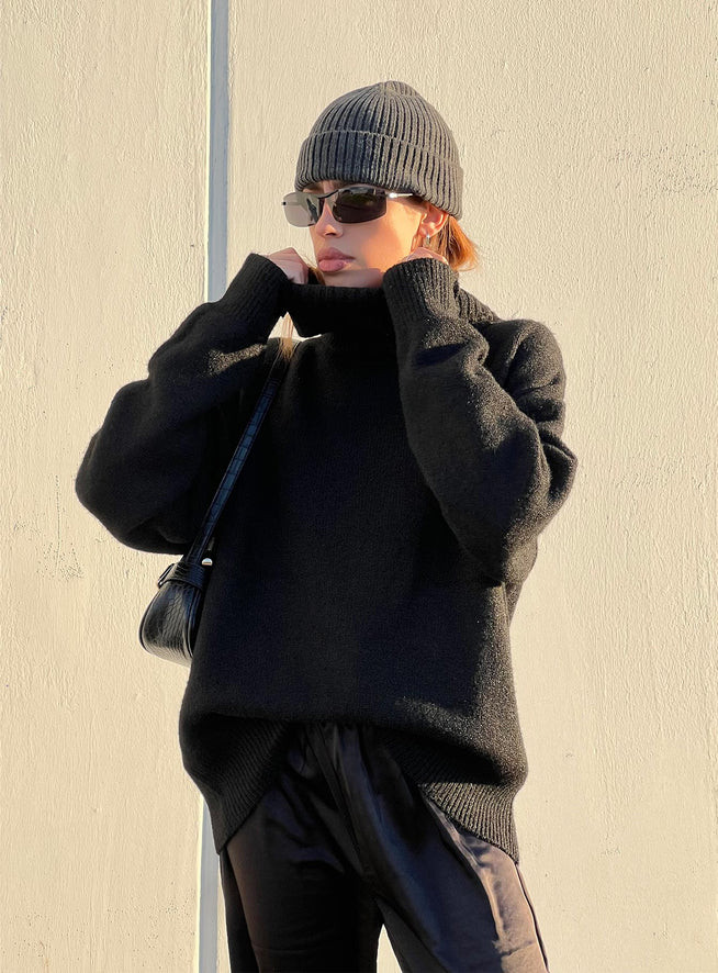 Oswin Turtleneck Sweater Black | Princess Polly US