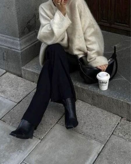 recreating pinterest outfits i love !!

a very cozy fall mood 🧸
- oversized cream sweater
- black trousers
- square toe boots
- crescent shoulder bag 


#LTKworkwear #LTKstyletip #LTKSeasonal