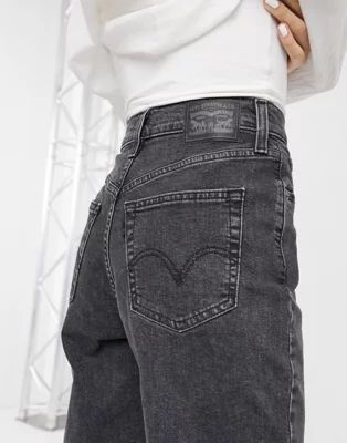 Levi's high waisted taper jean in washed black | ASOS (Global)