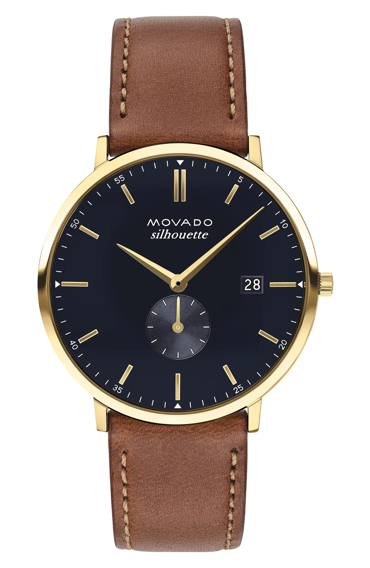 Movado Heritage Calendoplan Leather Strap Watch, 40mm | Nordstrom | Nordstrom