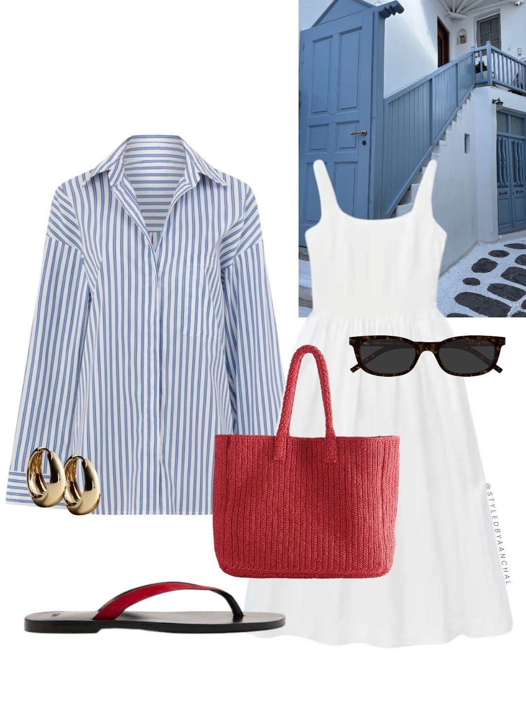 Blue striped shirt outfit with a pop of red 


Blue striped shirt
White dress
Red bag
Red sandals 
Pop of red outfit

#LTKsummer #LTKtravel #LTKdresses