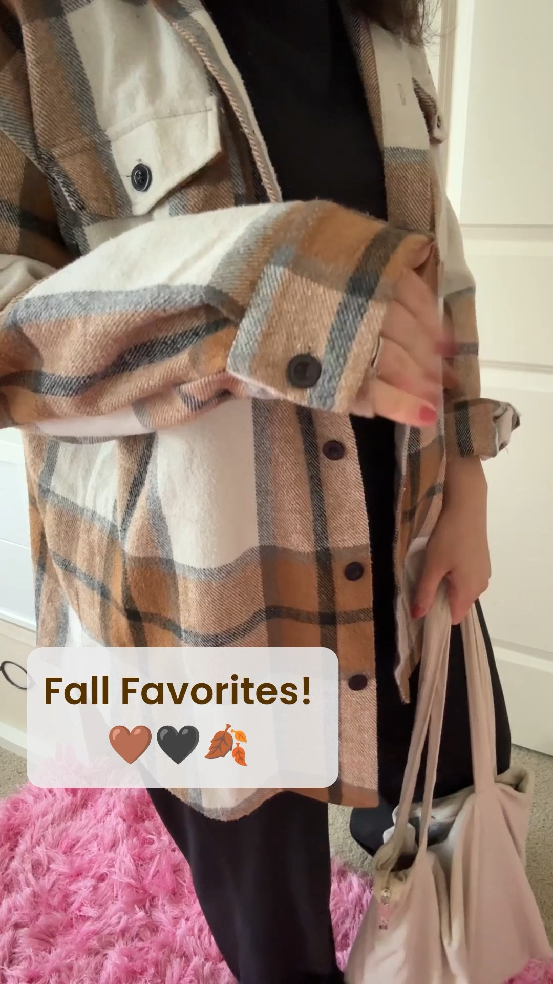 Outfit of the day featuring my favorite fall pieces! I’m obsessed with this top and wide leg yoga feel pants! Easy to dress up or down.
They are both extremely flattering, stretchy, comfortable, and wash so well. No pilling, no shrinking. The top is a lululemon dupe to a top I also own, but I actually prefer this one because the fabric holds up better in the wash! 🧼 

🍂 This flannel has been my tried and true fall pieces for 2 years now - it’s a bestseller for a reason! 

🤍 the neutral corduroy zip top tote has 3 pockets inside and has been a favorite of mine but especially in autumn! There’s just something about a creamy corduroy that goes with all of my fall outfits right now.

I own mostly black clothes, so fall pieces that can incorporate brown and beige into my black clothing is perfect! 🤎🖤

#ootd #falloutfit #casual #fall 

#LTKSeasonal #LTKFindsUnder50 #LTKFallSale