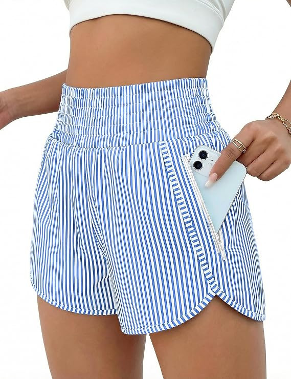 BMJL Women's Athletic Shorts High Waisted Running Short Pocket 2.5" Sporty Shorts Gym Workout Sho... | Amazon (US)