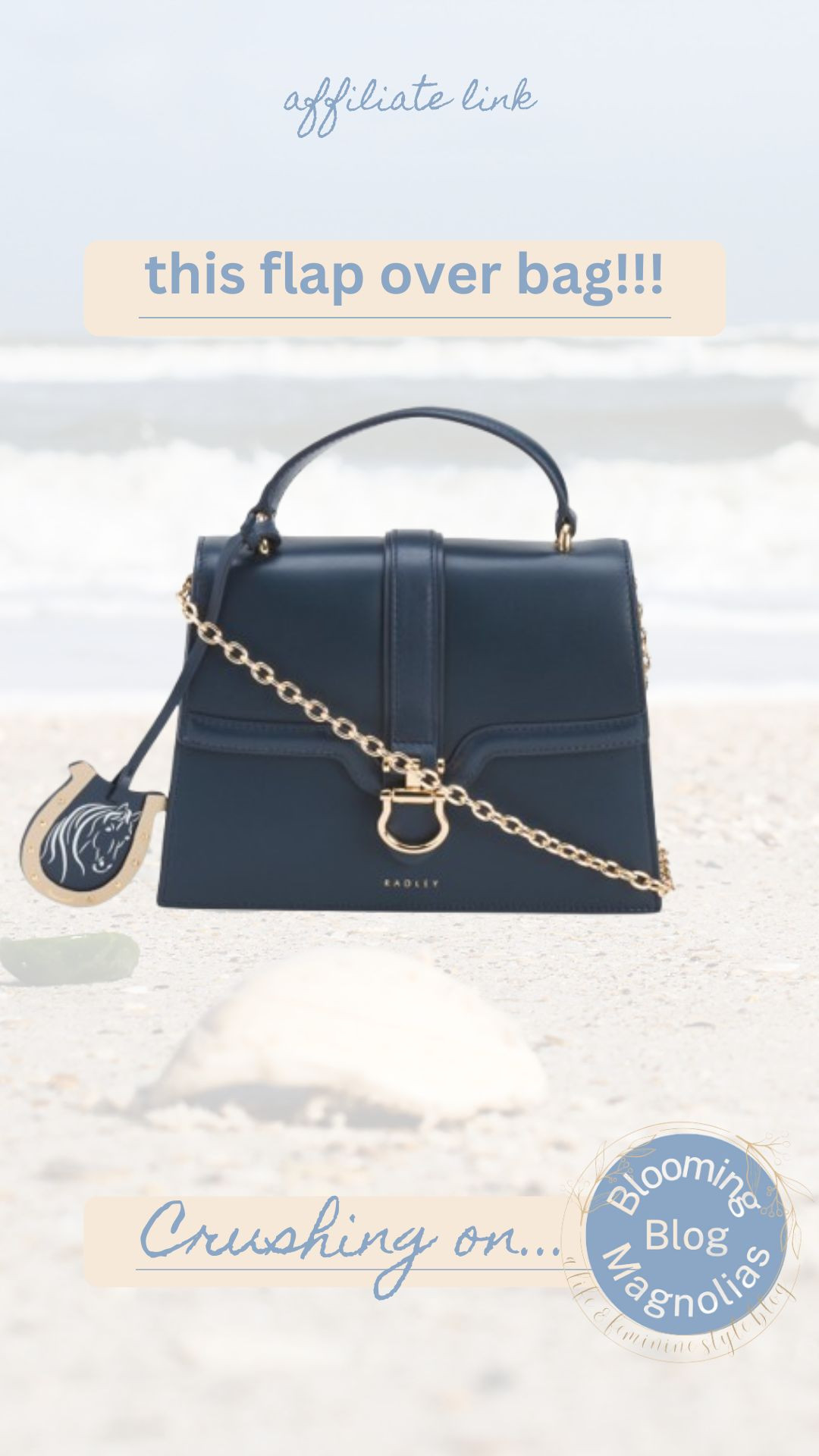 This flap over leather bag is gorgeous and under $100! 

 