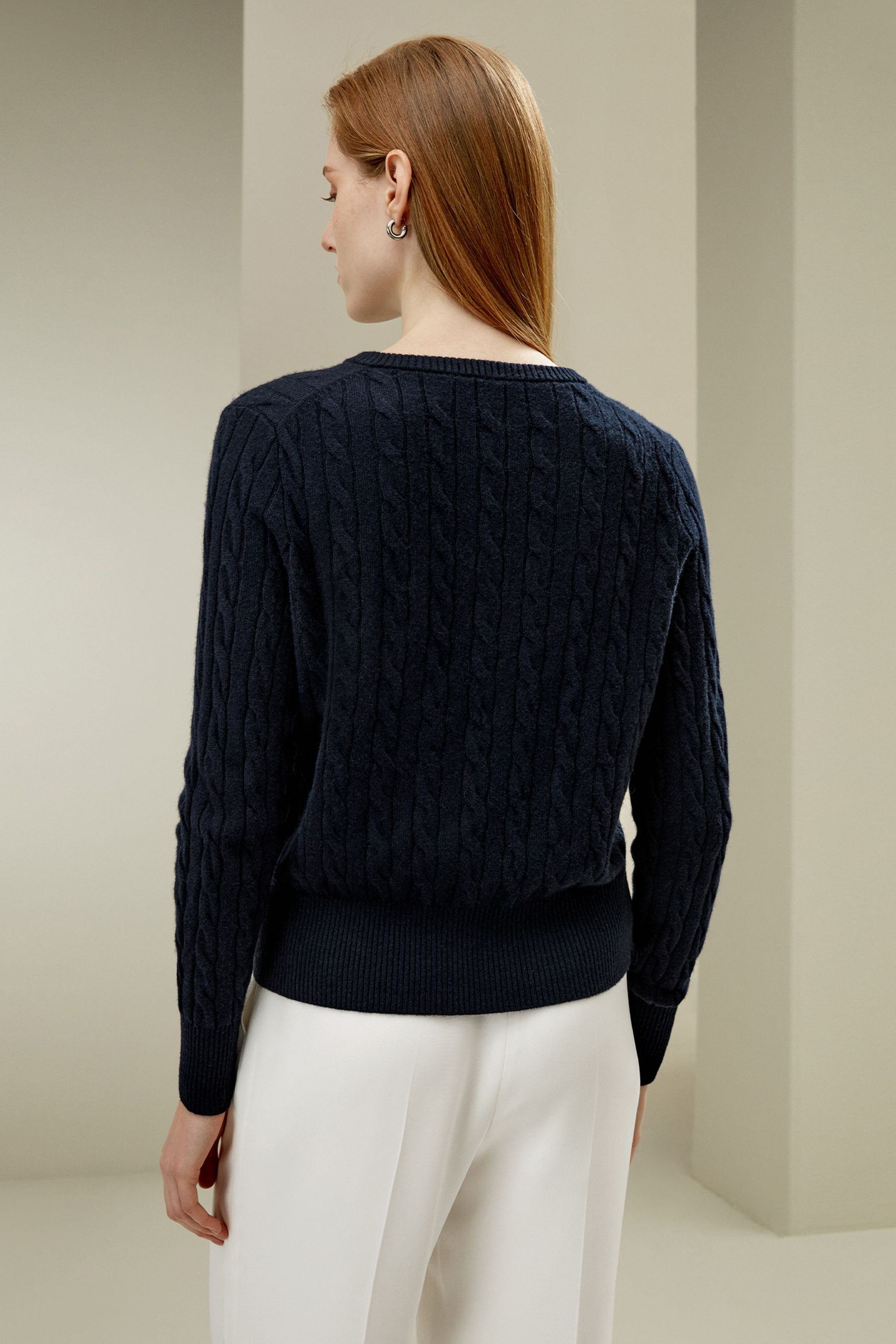 Cárdigan de punto de cable de cachemira para bebé | LilySilk