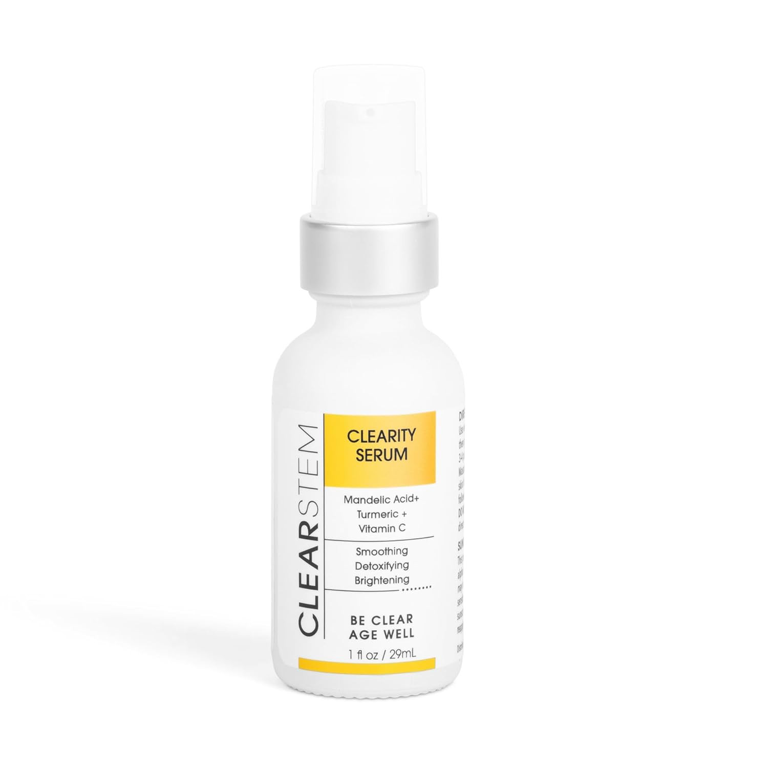 CLEARstem CLEARITY Exfoliating Facial Serum with Vitamin C, Turmeric and Mandelic Acid, 1 Oz | Amazon (US)