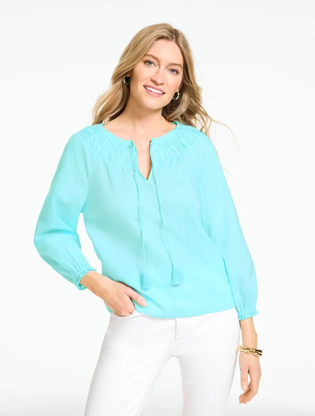 Smocked Top | Talbots