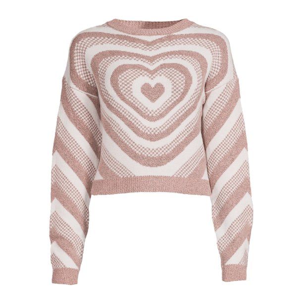 No Boundaries Junior's Jacquard Pullover Sweater - Walmart.com | Walmart (US)