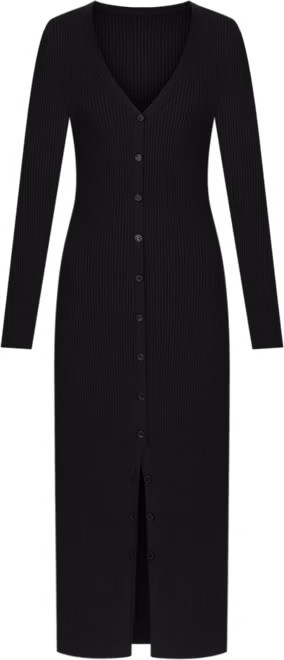 Women's Knitted Maxi Dress With Buttons | Macy's