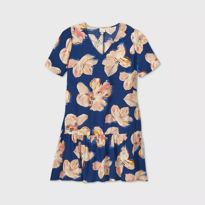 Women's Short Sleeve Ruffle Hem Dress - A New Day™ | Target