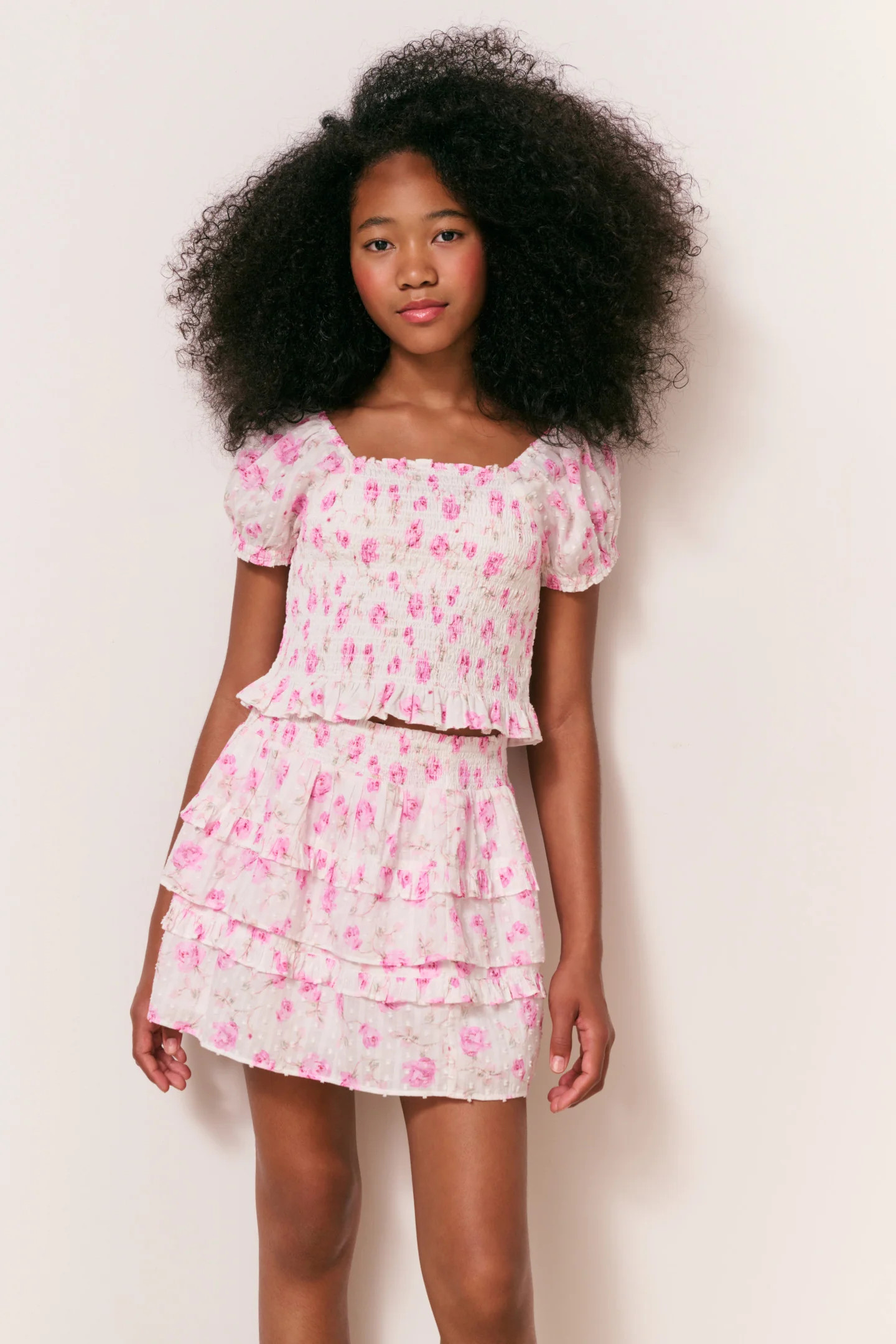 Girls Billie Heirloom Print Skirt | LoveShackFancy