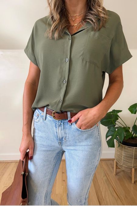 One of my best sellers of all time has been this green blouse from Amazon! The quality is amazing, it can be dressed up or down, it also comes in black and it’s $22 right now with an extra 10% off coupon. I wear my normal size small! This is great for nursing mamas 

#LTKunder100 #LTKunder50 #LTKsalealert