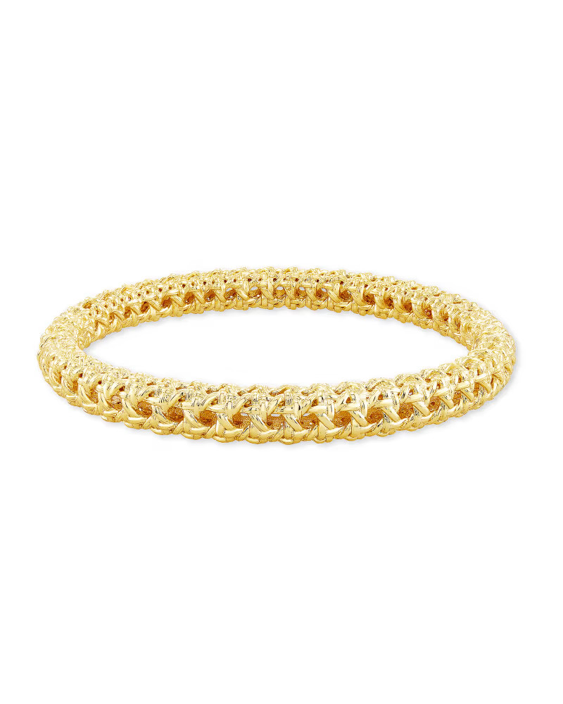 Natalie Hinge Bangle Bracelet in Gold | Kendra Scott