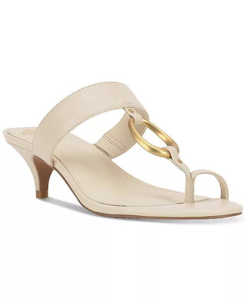 Vince Camuto Women's Kimena Toe-Loop Kitten-Heel Sandals - Macy's | Macy's