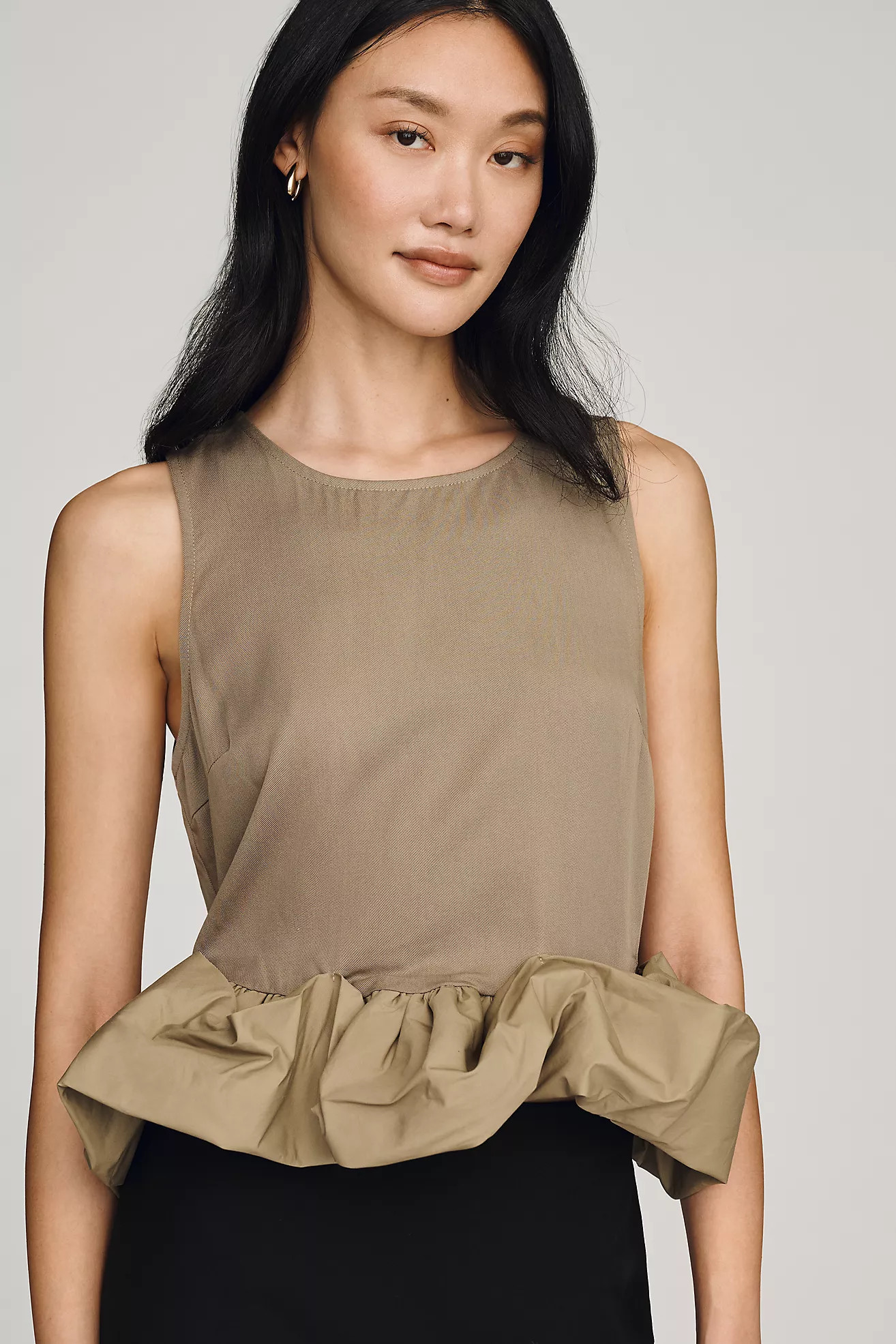 Siempre x Anthropologie Ruffle Hem Top | Anthropologie (US)