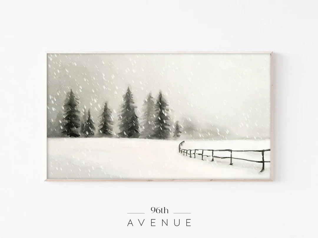 Samsung Frame Tv Art Christmas |Winter Landscape |Christmas Frame Tv |Winter Painting |Digital Ar... | Etsy (US)