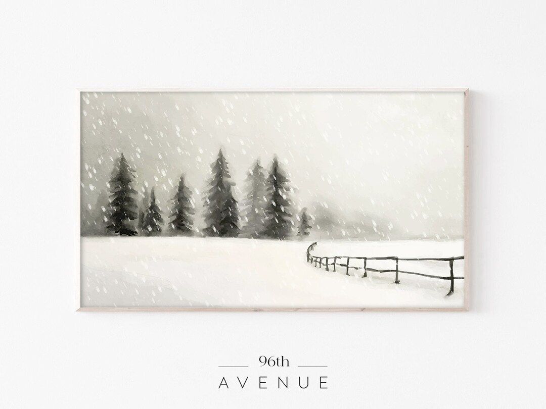 Samsung Frame Tv Art Christmas |Winter Landscape |Christmas Frame Tv |Winter Painting |Digital Ar... | Etsy (US)