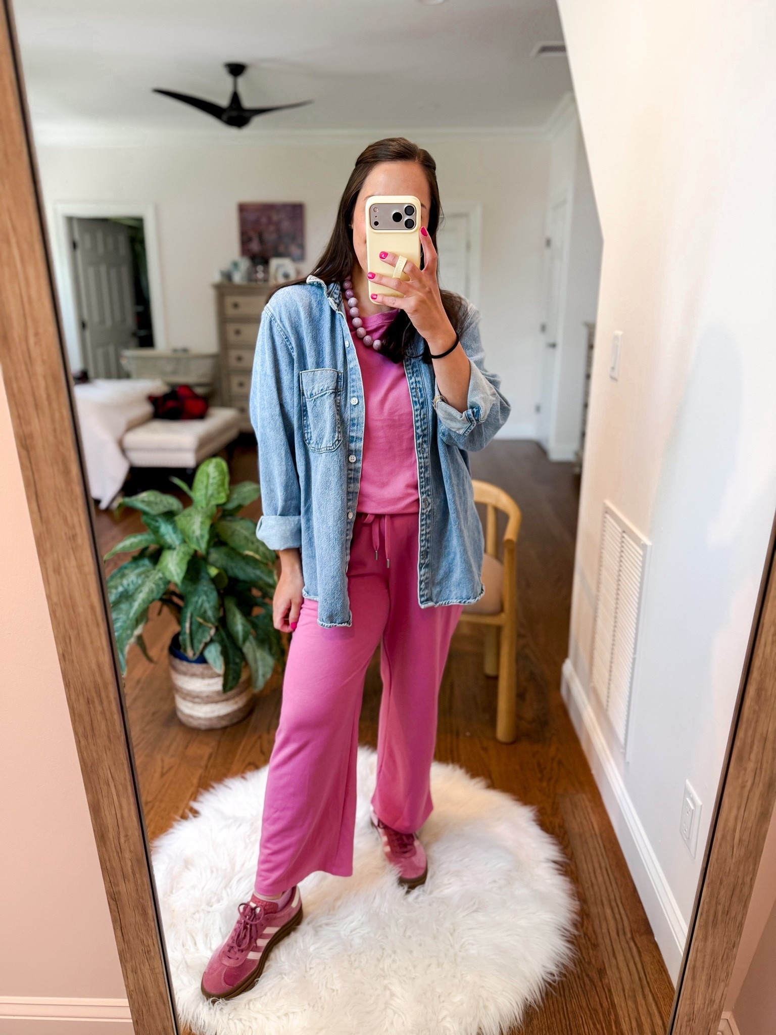Outfit of the day 
Matching set: medium top & pants
Denim shirt: large

#LTKmomlife #LTKootd #LTKgrwm