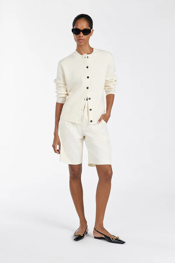 BECKHAM CREAM BERMUDA SHORT | DISSH