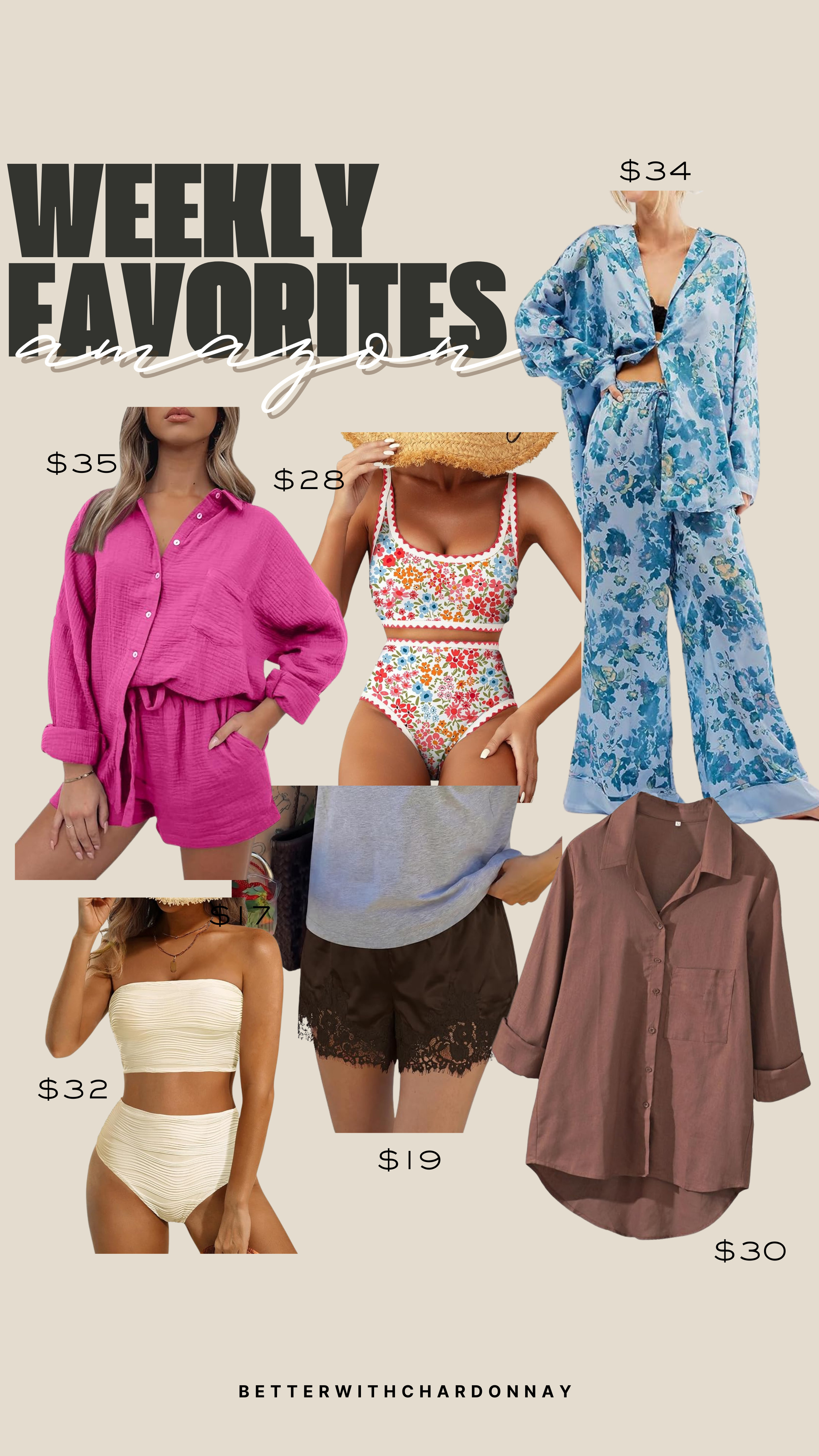 Amazon weekly favorites!

amazon finds, amazon fashion, amazon style, summer finds, swimwear 

 #LTKSeasonal #LTKMidsize #LTKSwim