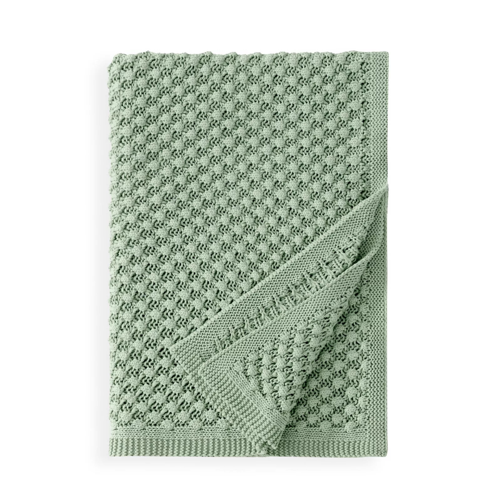 Peri Crochet Knit Throw Blanket, Green | Kohl's