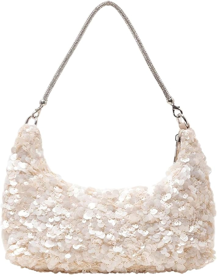 SOLY HUX Women's Sparkle Sequin Shoulder Bags Chain Strap Underarm Bags Elegant Party Handbags | Amazon (UK)