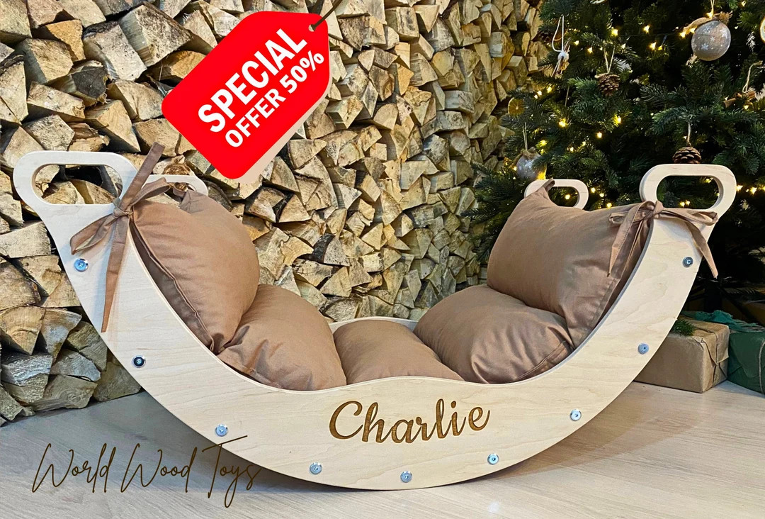 SPECIAL OFFER!!! Montessori Climber Arch With Pillow, Wooden Gym Climbing Arch Toddler With Ramp ... | Etsy (US)