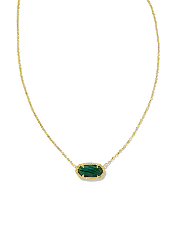 Elisa Gold Pendant Necklace in Green Malachite | Kendra Scott | Kendra Scott