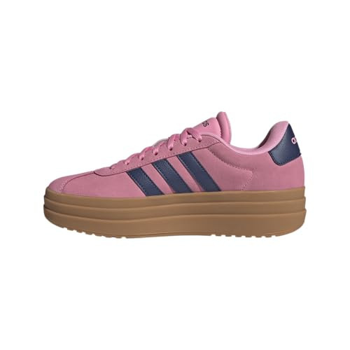 adidas Womens VL Court Bold Sportswear, Bliss Pink/Dark Blue/Gold Metallic, 6 | Amazon (US)