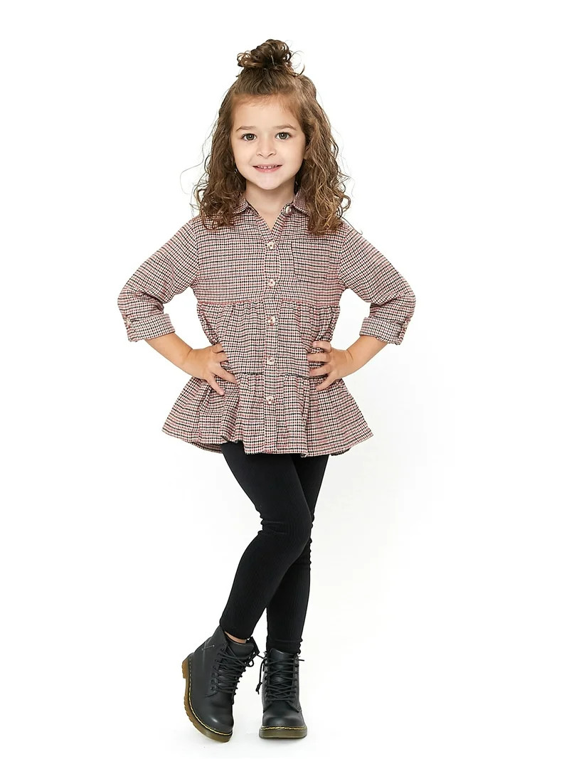 Wonder Nation Baby Toddler Girls Pant Set, Sizes 12M-5T | Walmart (US)