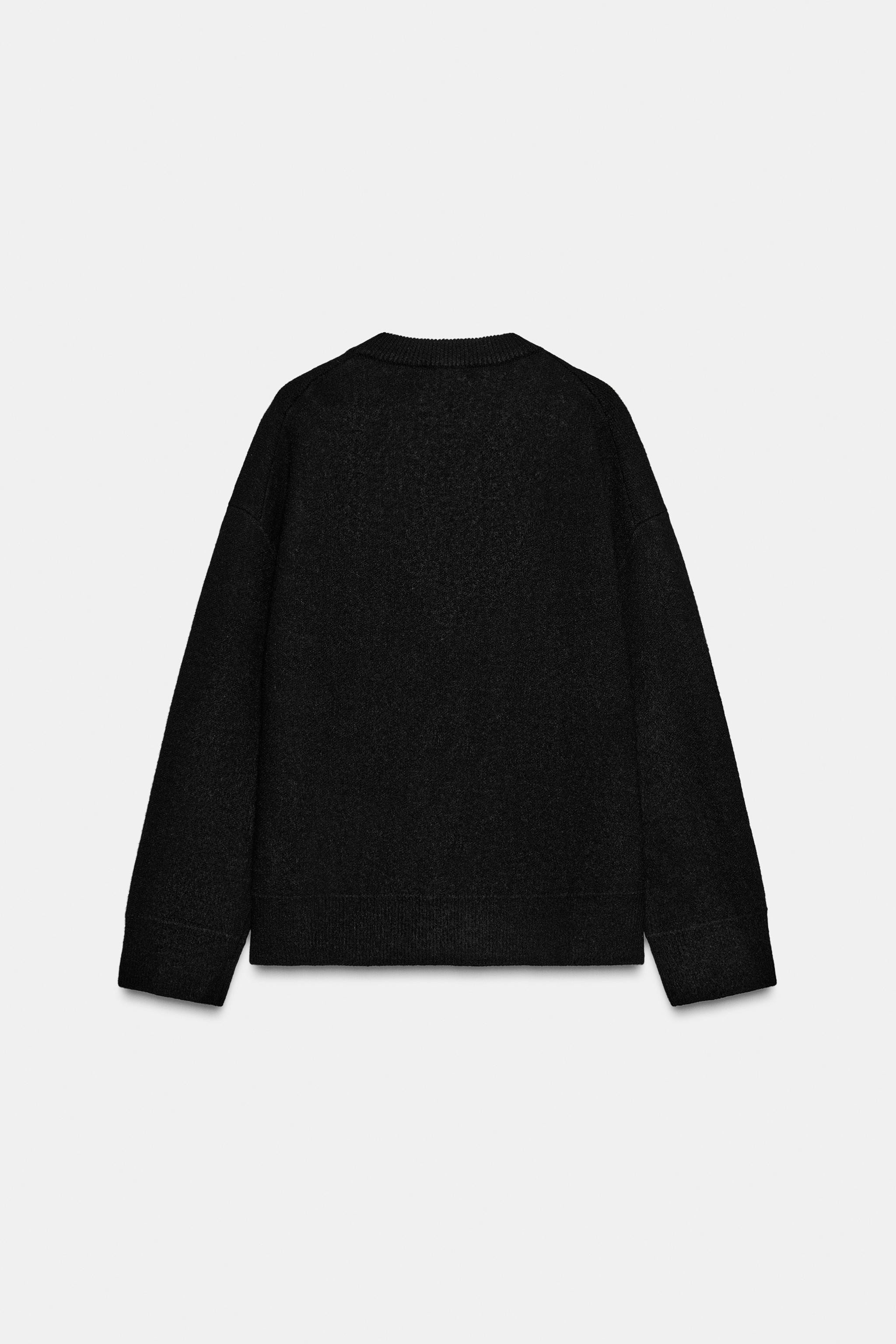 PLAIN KNIT V-NECK JUMPER | Zara US