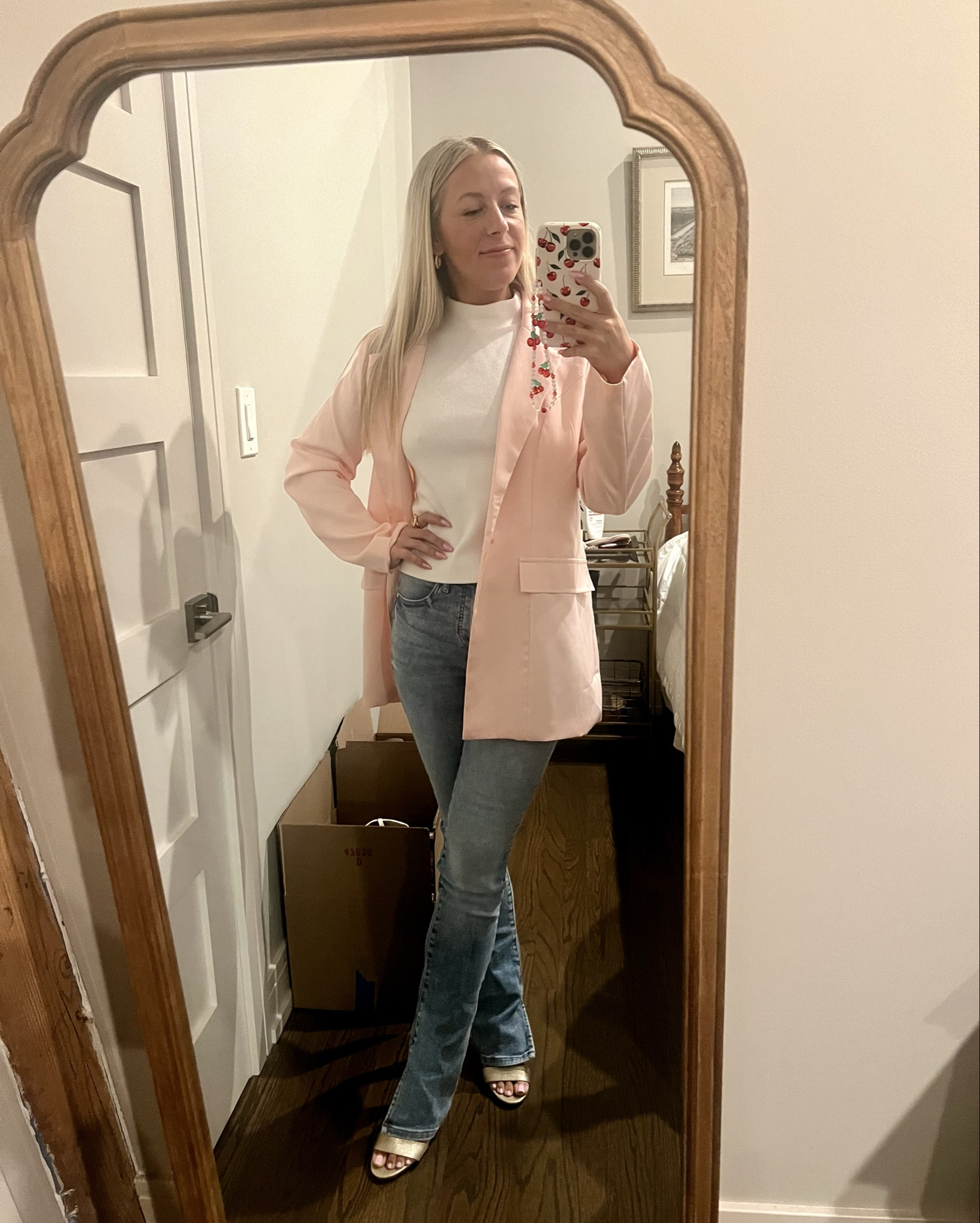 Office look 💕 Felt like wear jeans today. 
.
Office wear | office fit | comfortable office wear 

#LTKSeasonal #LTKWorkwear #LTKFindsUnder50