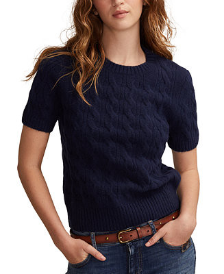 Women's Cloud Soft Cable Sweater T-Shirt | Macy's