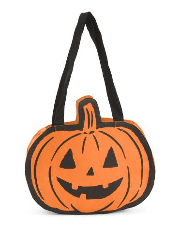 Shaped Jack O Lantern Tote Bag | TJ Maxx