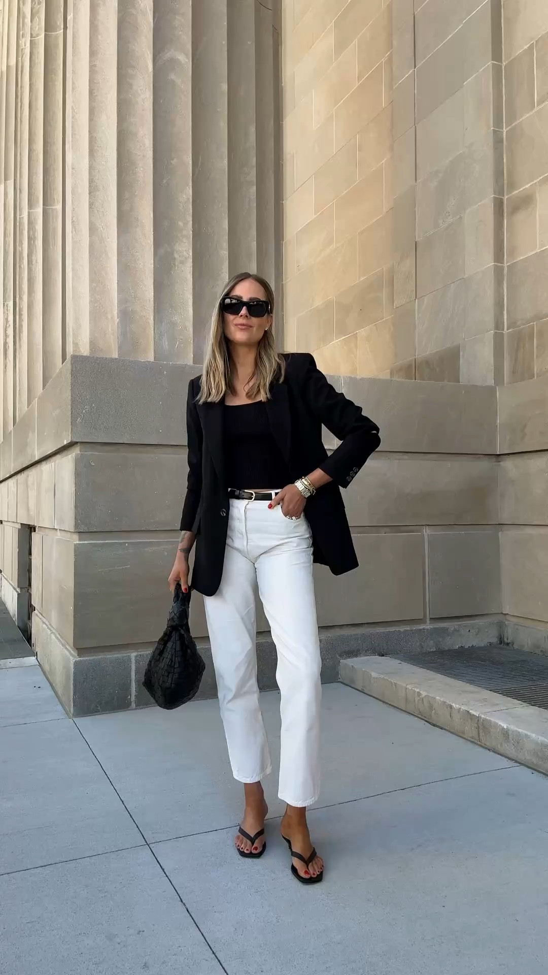 Fashion Jackson white jeans black blazer

#LTKOver40 #LTKSeasonal #LTKootd