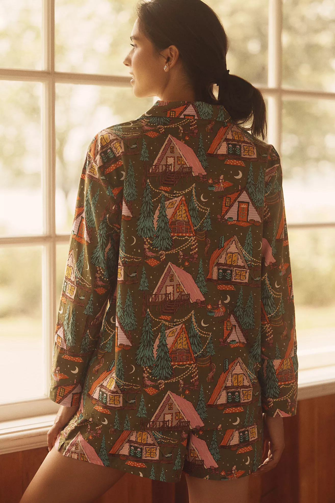 Printfresh Bonfire Stories Long-Sleeve Pajama Set | Anthropologie (US)