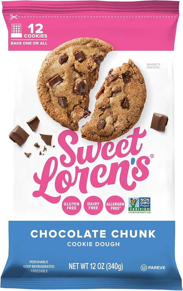 Sweet Loren's Gluten Free & Vegan Chocolate Chunk Cookie Dough | Amazon (US)