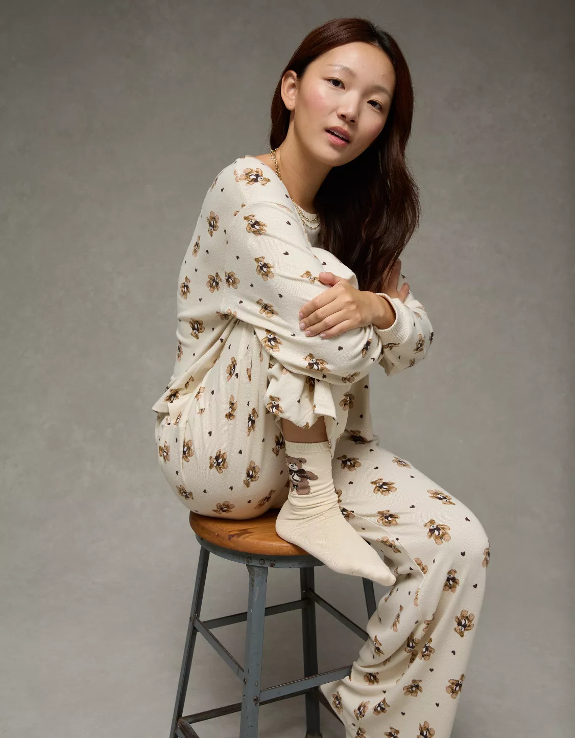 AE Teddy Bear Crew Socks | American Eagle Outfitters (US & CA)