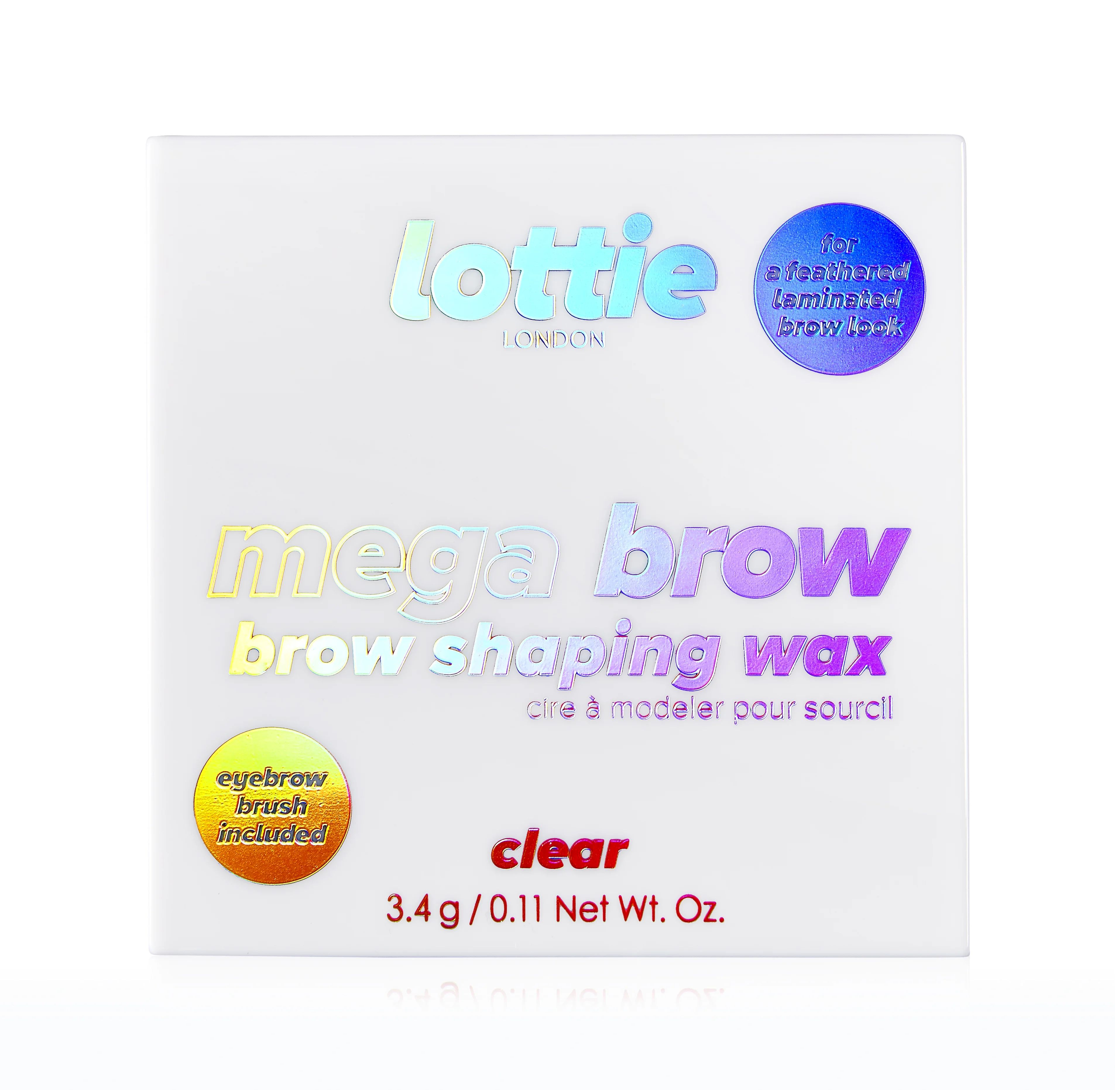 Lottie London Mega Brow Wax & Brush Set, Clear | Walmart (US)