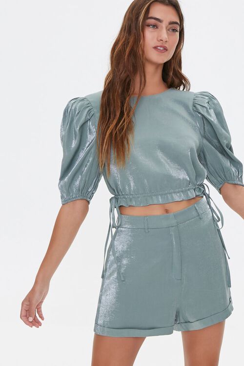 Puff-Sleeve Top & Shorts Set | Forever 21 (US)