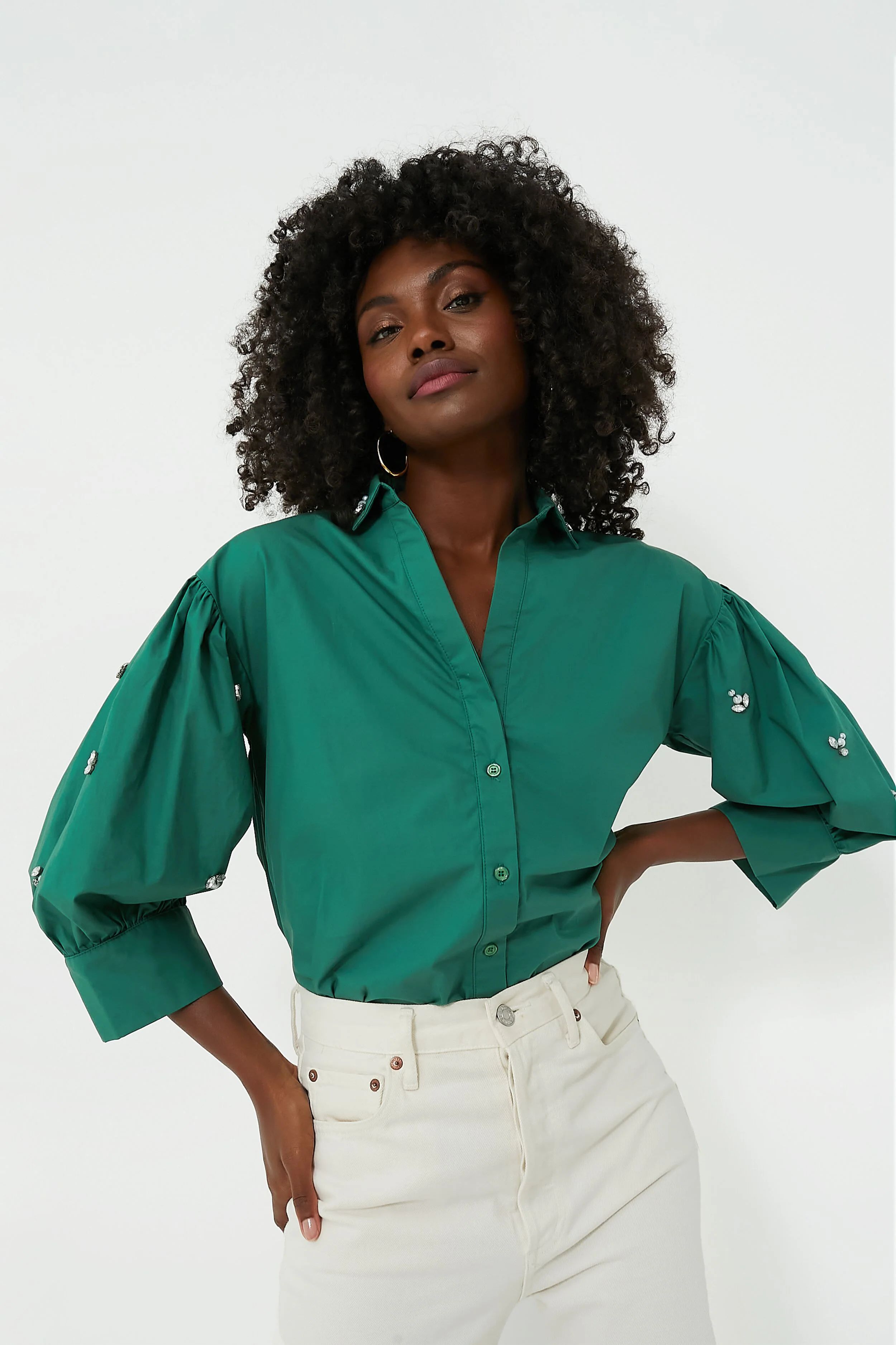 Green Bara Shirt | Tuckernuck (US)