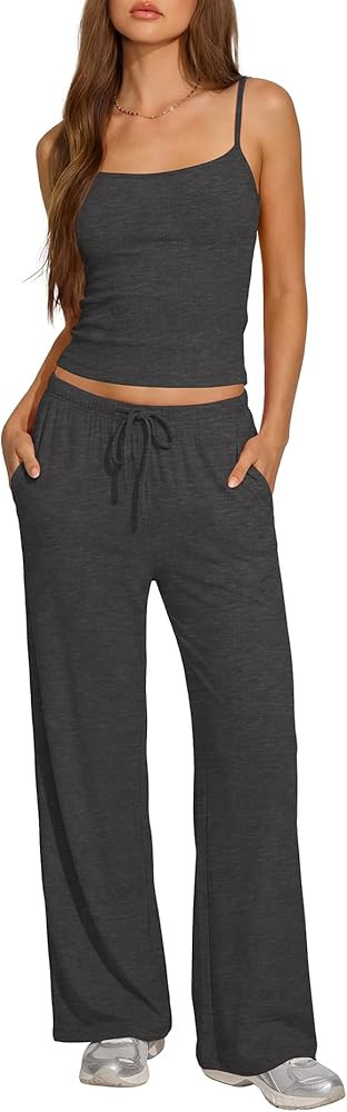 Darong Summer Sets for Women 2 Piece Outfits 2026 Matching Loungewear Airport Travel Beach Vacati... | Amazon (US)