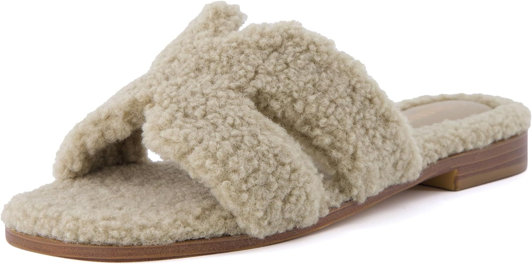 CUSHIONAIRE Women's Visa cozy slide sandal +Memory Foam, Wide Widths Available | Amazon (US)