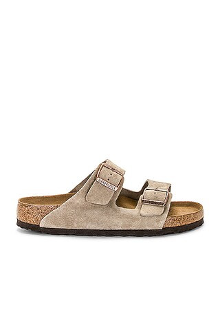 BIRKENSTOCK Arizona Soft Footbed in Taupe | FWRD | FWRD 