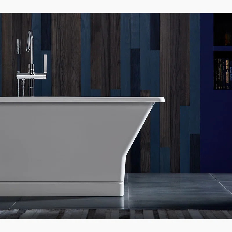 Rêve® Freestanding Bath with Float Installation and Brilliant Ash Base without Jet Trim | Wayfair North America