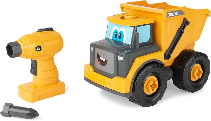 Build-A-Buddy John Deere Dump Truck Toy - Buildable Dump Truck Take Apart Toys with Toy Drill - A... | Amazon (US)