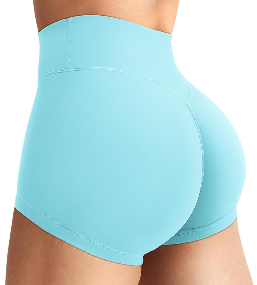 YEOREO Women's Biker Shorts 2.5" No Front Seam Elysina High Waist Hidden Scrunch Workout Gym Yoga... | Amazon (US)