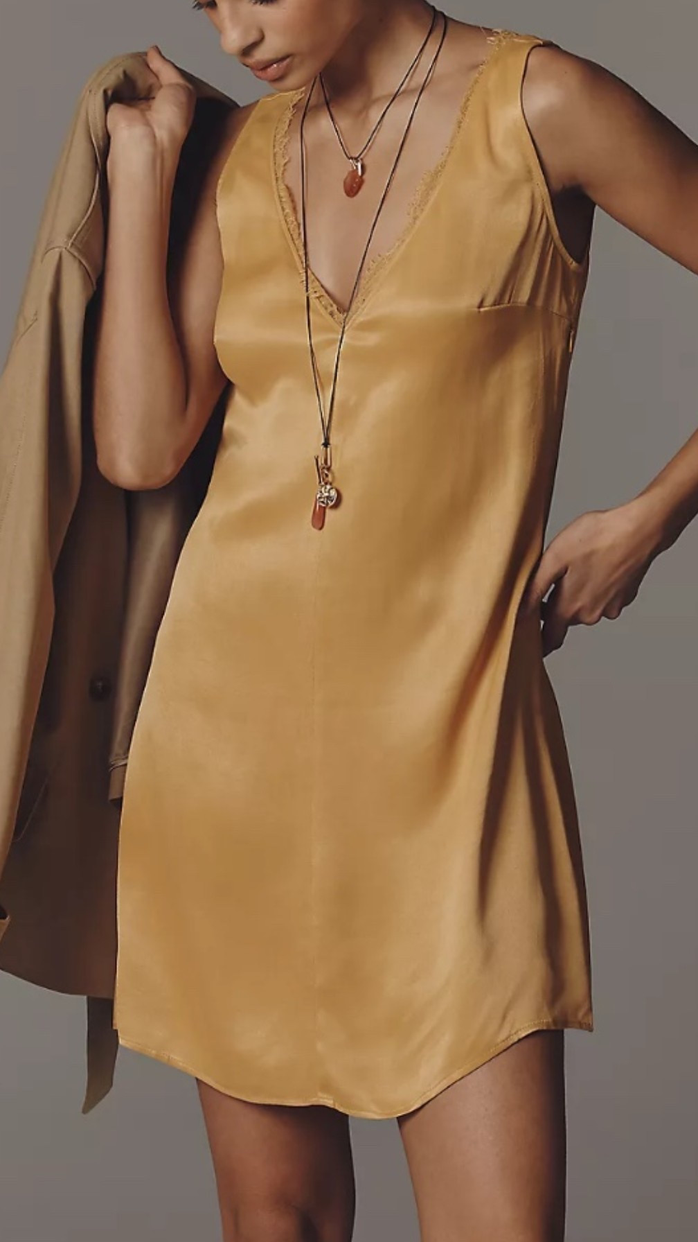 New! At Anthro 
Date night dress
Lace trim slip dress 

#LTKSeasonal