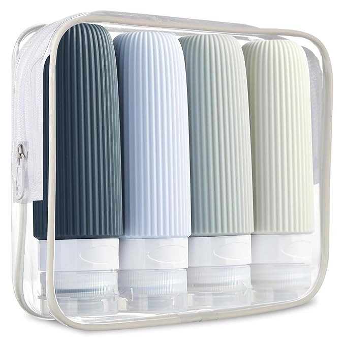 Travel Bottles for Toiletries, Tsa Approved 3oz Portable Travel Bottles, BPA Free Leak Proof Sque... | Amazon (US)
